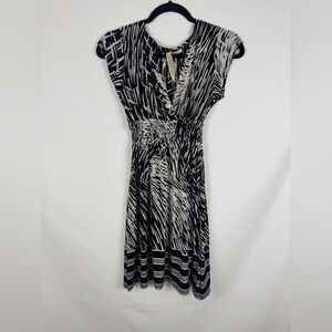 CristinaLove  Black and White Patterned Dress